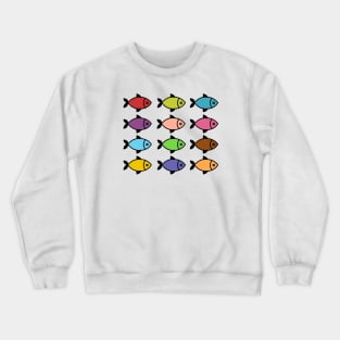 FISH PATTERN Crewneck Sweatshirt